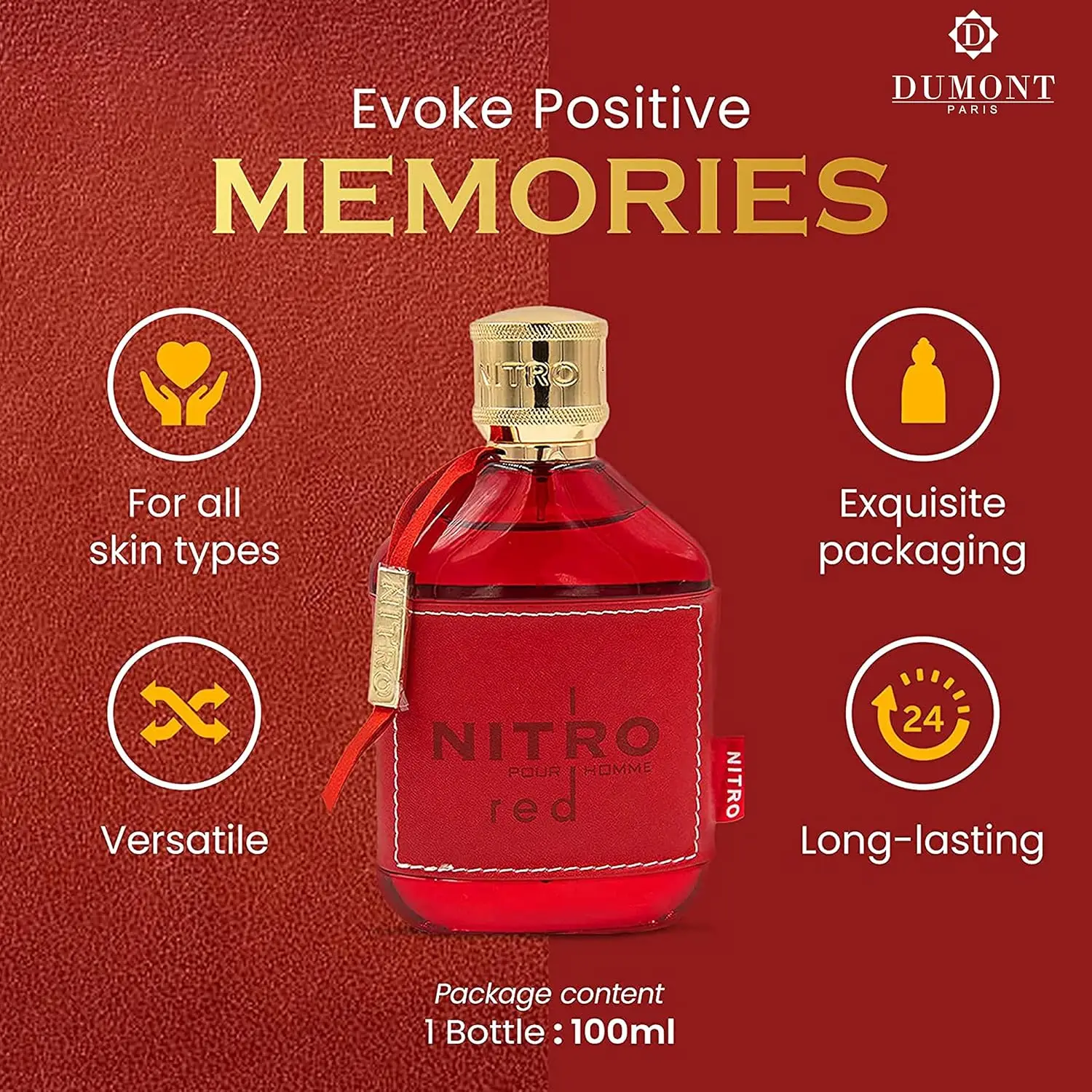 Dumont Nitro Red Intense 100ml - Home Fragrance Red Wine avis et prix